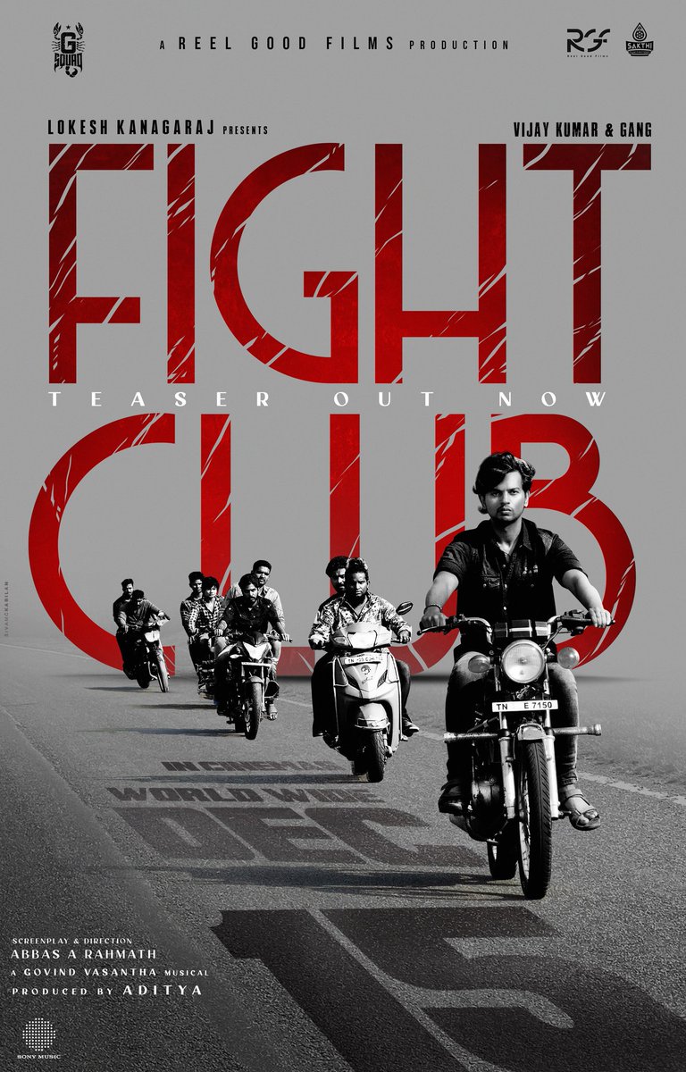 TheRoute (@theroute) on Twitter photo #FightClubTeaser - Step into the world of raw, rustic, and intractable battles! 👊
youtu.be/oQVhwMYRgFY
Coming to theatres from December 15th! 💥
<a href="/Dir_Lokesh/">Lokesh Kanagaraj</a> <a href="/Vijay_B_Kumar/">Vijay Kumar</a> @reelgood_adi @Abbas_A_Rahmath @reel_good_films <a href="/GSquadOffl/">GSquad</a>
@mytrimonisha #GovindVasantha #FightClubTeaser - Step into the world of raw, rustic, and intractable battles! 👊
youtu.be/oQVhwMYRgFY
Coming to theatres from December 15th! 💥
<a href="/Dir_Lokesh/">Lokesh Kanagaraj</a> <a href="/Vijay_B_Kumar/">Vijay Kumar</a> @reelgood_adi @Abbas_A_Rahmath @reel_good_films <a href="/GSquadOffl/">GSquad</a>
@mytrimonisha #GovindVasantha