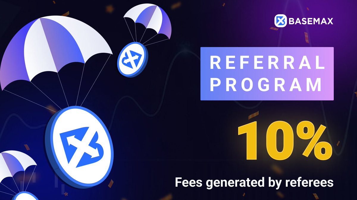 basemaxfi's tweet photo. Letโs join #BaseMax referral program ๐ฌ
Earn 10% fees generated by your friendsโ trades ๐
Now letโs spread the word on Twitter, Telegram, or any social media to receive the fancy fees ๐ธ
Generate your ref link at https://t.co/2ep6uHtt3h
#Base #Trading $BSM $BLP https://t.co/ppANd4uRFg