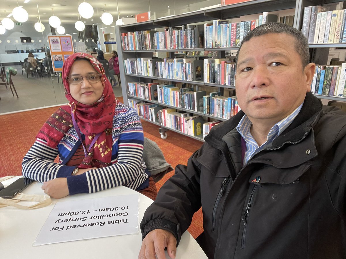 Hanworth Park Ward councillors serving for the residents in Hanworth Library. The ward survey runs every first Saturday of each months and it’s open for the residents without an appointment to discuss their need. @Mrsfarahkamran2 @HanworthLabour @SeemaMalhotra1 @Shansview