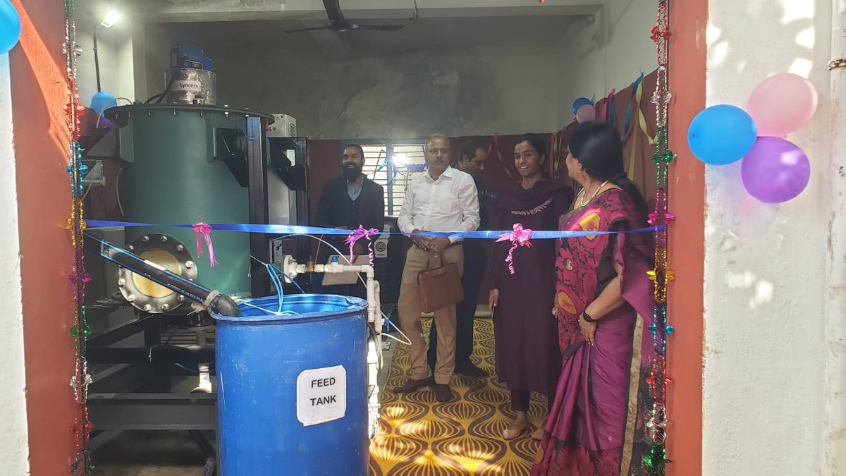 HHollert's tweet photo. Great summer school, consortia meeting and stakeholder workshop out our @INDOGSTC and @BMBF_Bund efectro project under the lead of @goetheuni @iitmadras @RWTH #TWIC and #ibacon on advanced waster treatment and #ebms in textile industry. Inauguration of the new pilot plant https://t.co/h66MqNCdVT