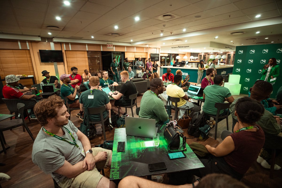 make_developer's tweet photo. The @Nedbank  Innovate Hackathon has kicked off and we’re super excited to see what each of the teams build!
#makedev #hackathon #nedbank #banking #API #AI #SME #developerexperiences https://t.co/c3uiyknZZb
