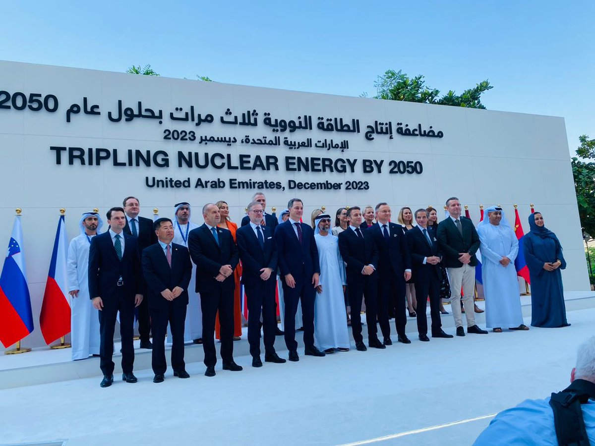 Historic commitment at @COP28_UAE as 22+ countries unite to triple the global nuclear capacity by 2050. A major leap towards a cleaner, sustainable future. @NZNGlobal #nuclear