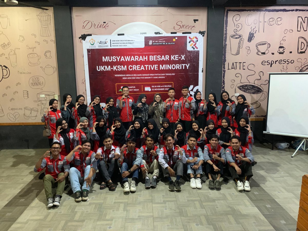cmunimal's tweet photo. [MUBES X UKM KSM Creative Minority]

Telah terlaksana mubes ke X UKM KSM Creative Minority dan telah terpilih Ketua Umum dan Wakil Ketua Umum UKM KSM Creative Minority.

Selamat kepada Muhammad Ilal Sinaga dan Fatur Rahman Maulana sebagai ketua umum dan wakil ketua umum untuk https://t.co/eaQicouOd3