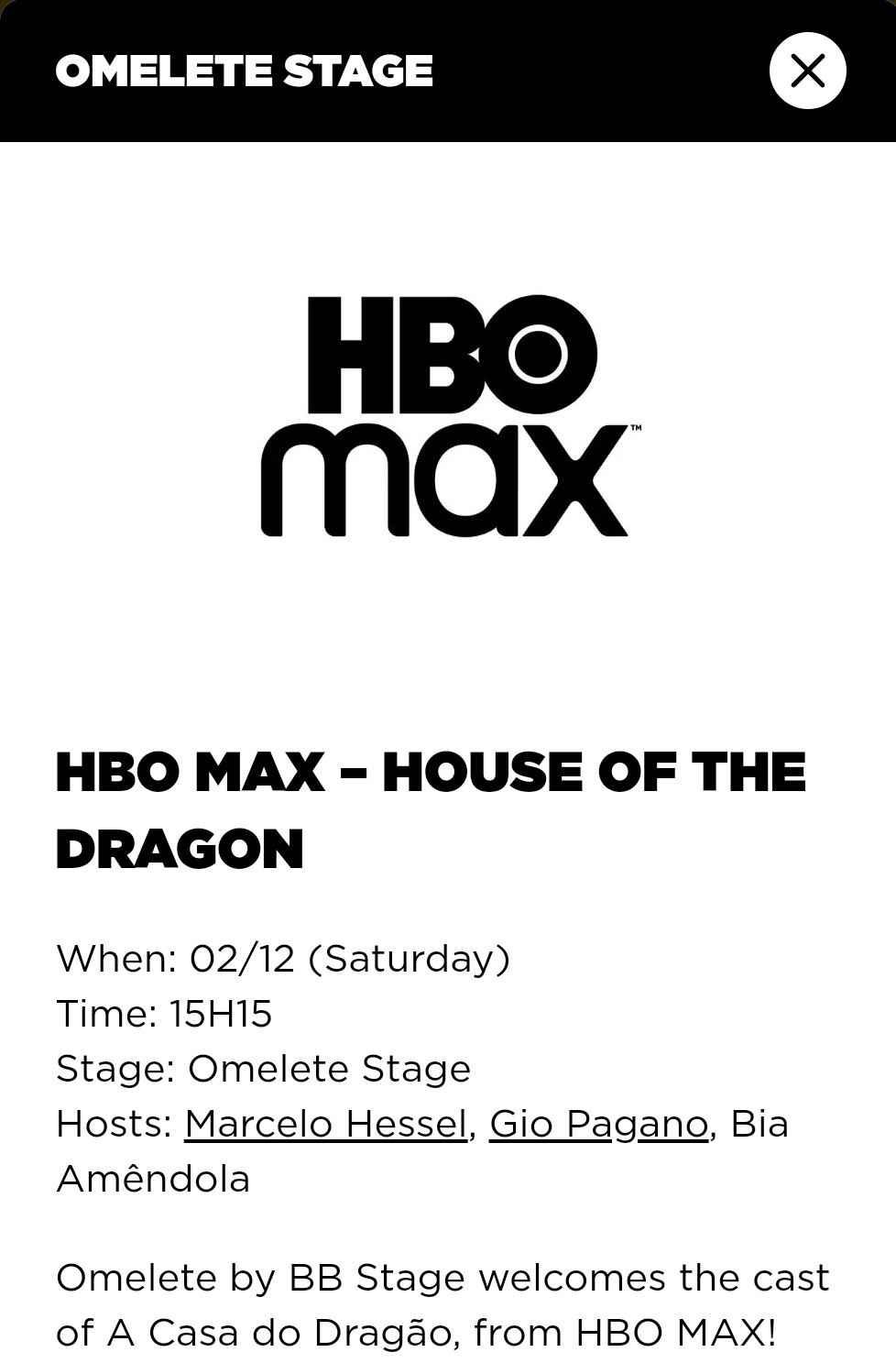 Ewan and Steve will be on the HBO Max panel on the Thunder Stage