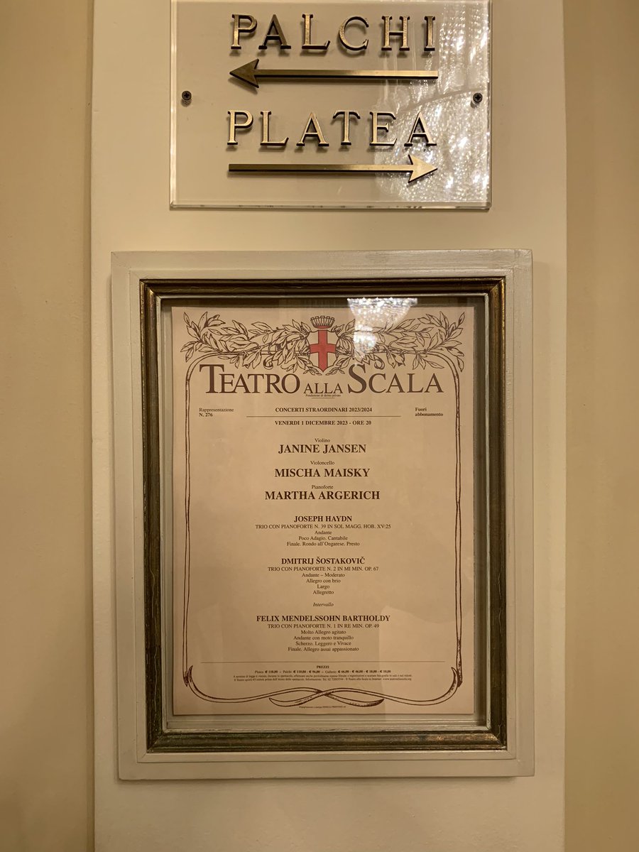 Hier soir au Teatro alla Scala de Milan, Maaaarrrrthaaaa Argerich 🦁, Janine Jansen et Mischa Maisky dans un programme Haydn, Chostakovitch et Mendelssohn avec 3 généreux bis pour un public conquis !