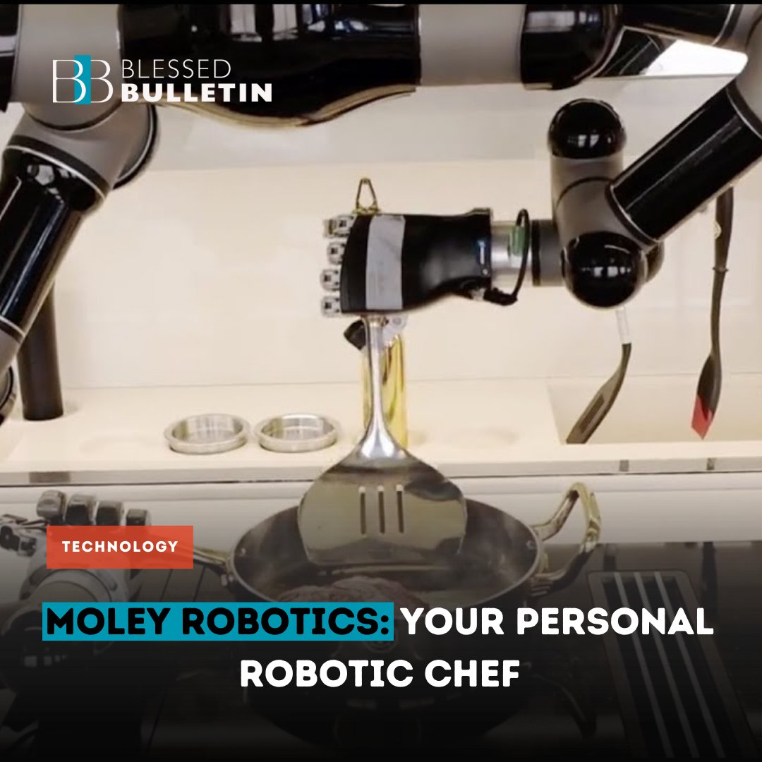 Equipped with two highly complex, fully articulated hands, this innovative appliance replicates the exact movements of a skilled chef, capable of crafting a vast range of culinary delights from around the world.

#Robotics #moleyrobotics #kitchenequipments #technologynews