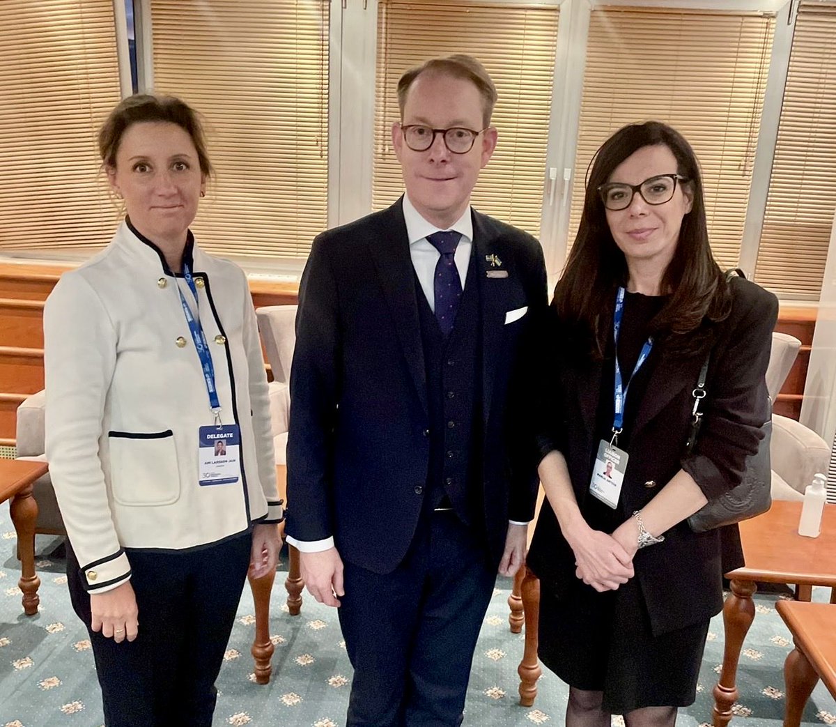 As @OSCECiO Ministerial in #Skopje ends we send our thanks to 🇲🇰, FM @Bujar_O and @MFA_MKD for excellent stewardship in difficult times. Flawless logistical and protocol support, thanks to Liaison Officer Marija - below w FM @TobiasBillstrom.