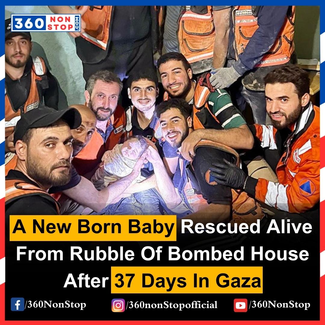 A New Born Baby Rescued Alive From Rubble Of Bombed House After 37 Days In Gaza
Follow us on Instagram.
shorturl.at/zKORU
Join Our Facebook Group.
shorturl.at/mqy14

#GazaRescue #MiracleBaby #WarSurvivor #HumanitarianCrisis #HopeFromRubble #GazaRecovery 
#360nonstop
