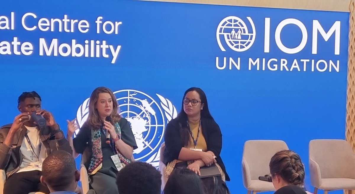 Happening now @AmyEPope listening to youth and sharing ideas on #climatemobility

Jointly looking forward, jointly making migration a positive value for all
#ActTodayThinkofTomorrow