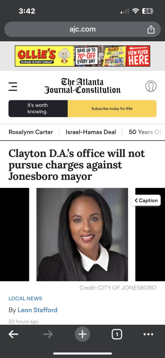 MzNatTurner's tweet photo. #ClaytonCounty
#StateOfGeorgia 
#JonesboroMayor
#DonyaSartor
 
Jonesboro mayor Donya Sartor was accused of pointing a gun at a Jonesboro police officer; come to find out; it was not true. Sartor was also accused of trying to solicit volunteer work for campaign donations. 

https://t.co/umXgyJqoK7