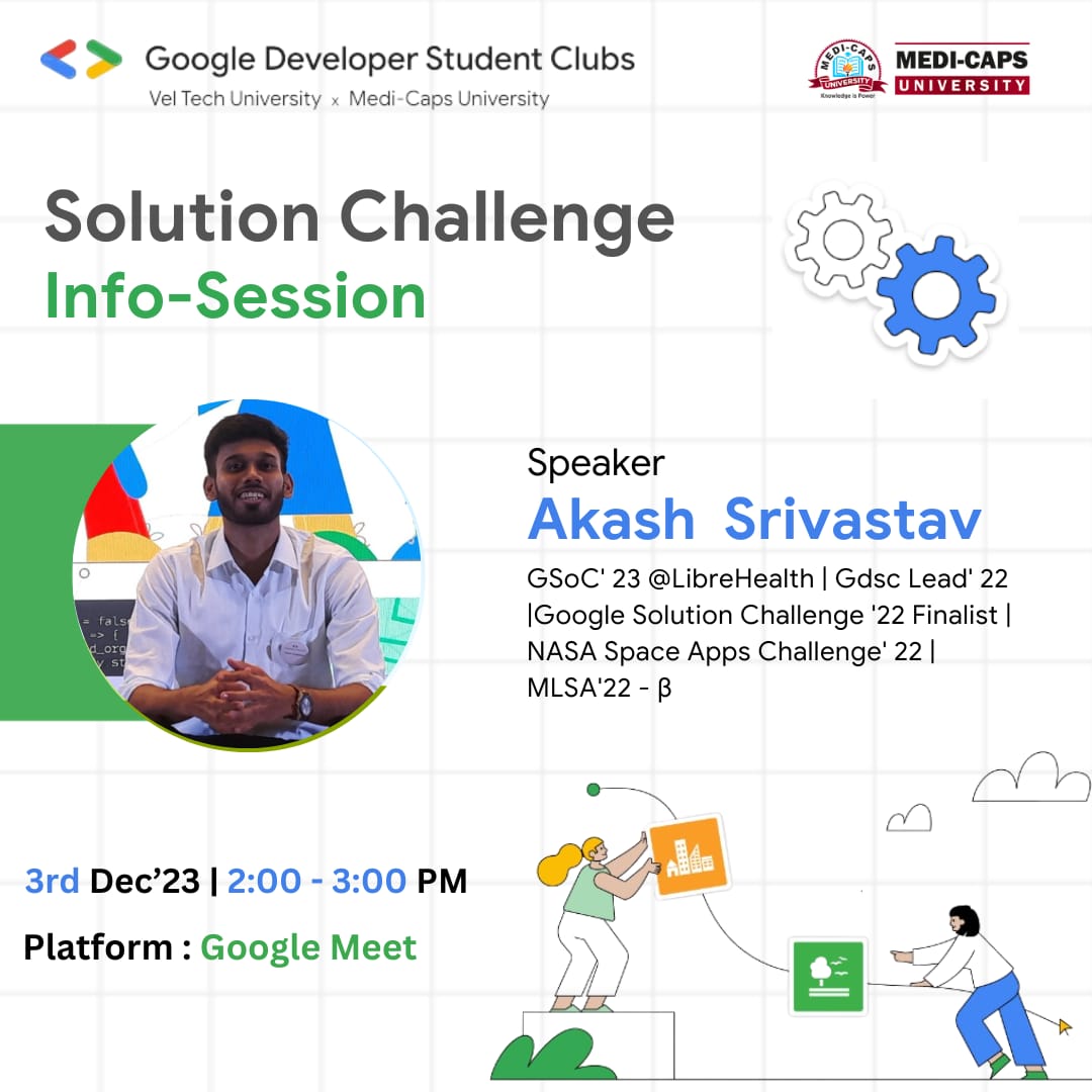 Unleash your tech skills to solve real-world problems 🚀
Join the Google Solution Challenge - Info Session on Dec 3rd, 2023. Design solutions that address global challenges and harness the power of Google technologies✨
