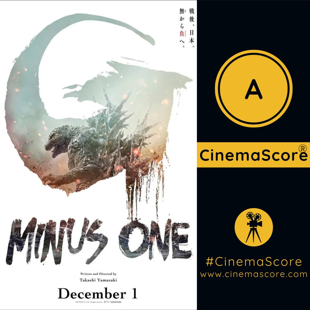 It's an A for #Godzillaminusone Congratulations to all of the cast and crew members!
@_takashiyamazaki_ #tohopictures #CinemaScore