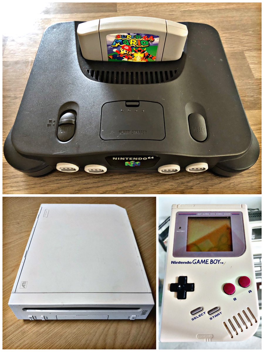 SWRetroComp's tweet image. For today’s #RetroTrio we have the #Nintendo #GameBoy, #N64 and #Wii. Which do you keep, gift and delete from history? #RetroComputing #ComputerHistory #RetroGaming #VideoGames