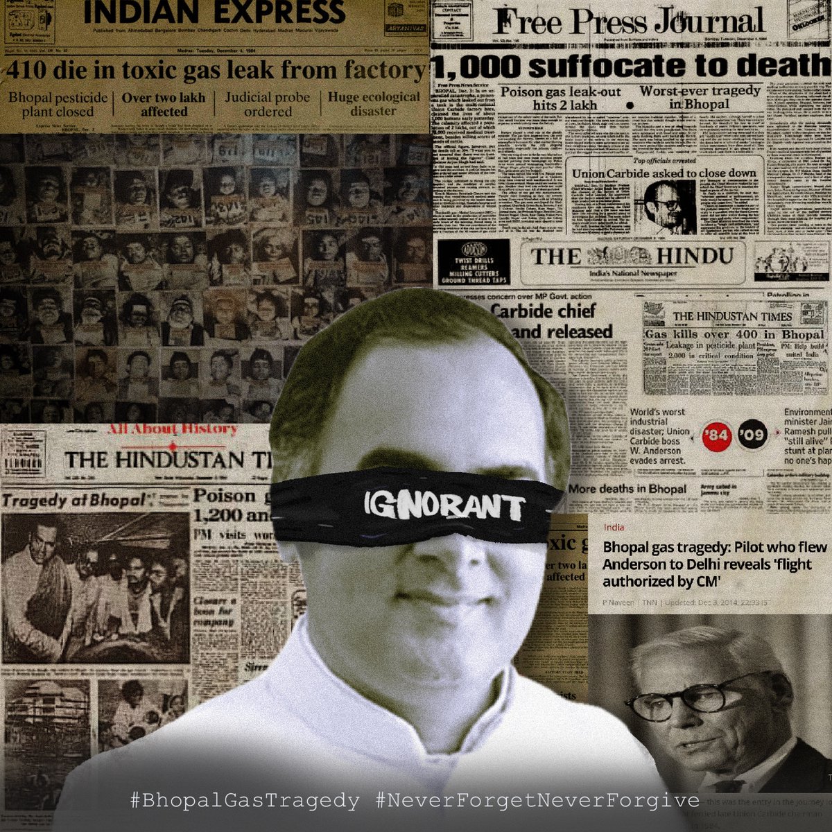 This is how they turned blind eye to every disaster! 

Never Forget, Never Forgive!

#BhopalGasTragedy
#Ignorance
#Congress