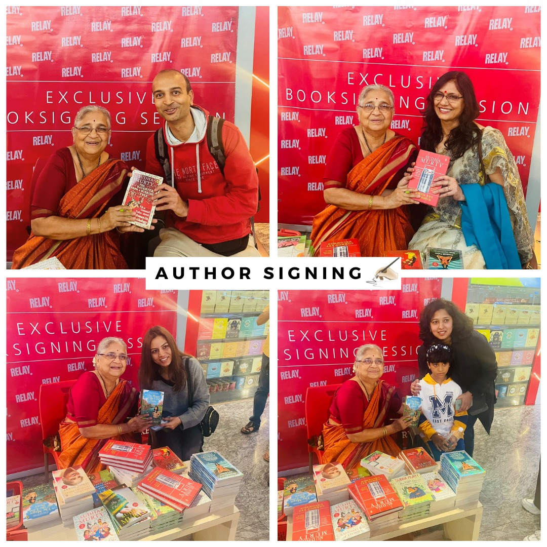 Meet your favourite author at RELAY!
.
@sudha_murthy_official was at RELAY to sign her books.
.
Grab your copies now from <a href="/blrairport/">BLR Airport</a>
.
#RelayIndia #post #signing #Authors
