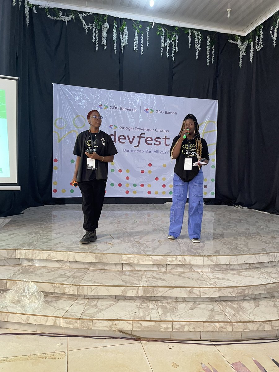 WTMBamenda's tweet photo. Kicking off an electrifying developer festival with an inspiring welcome from our incredible openers!  @ngumihfien and @agienpetra Get ready for a day of innovation, collaboration, and endless possibilities. Let's code a bright future together! #DevfestBamendaxBambilli https://t.co/RQOswntRxi