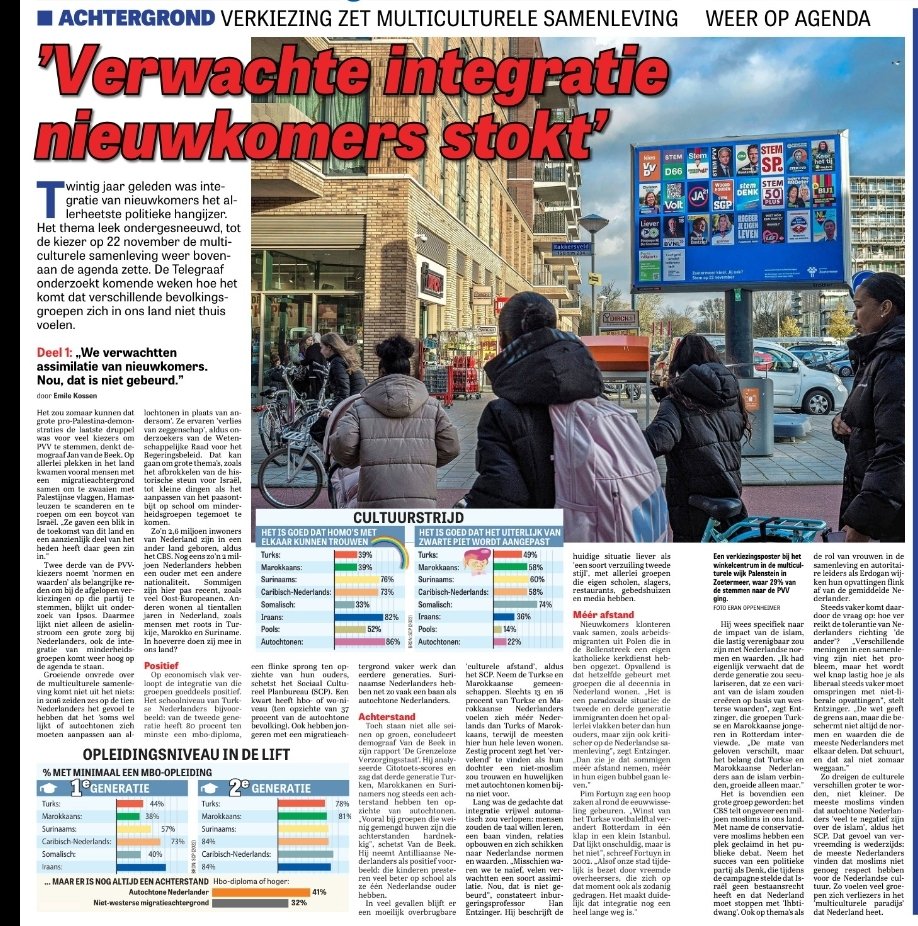 frits_leensma's tweet image. #Multiculturele samenleving is volkomen mislukt. #Integratie en aanpassing aan Nederlandse normen en waarden gebeurt niet. #Autochtone bevolking dient zich, volgens hen, aan te passen. #Islamitisch geloof heeft geen raakvlakken met #Westerse cultuur.  Hopeloze situatie.