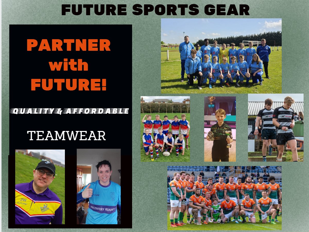 FutureSportsUK's tweet photo. Partner with Future! Professional enough to deliver-Small enough to care! #joinus Create your clubs identity with bespoke playing wear and training/leisurewear #kitbuilder #style Affordable prices for all budgets #quality #sportswear #reordersof1 #football #rugby #future https://t.co/zc1EHX6Jq6