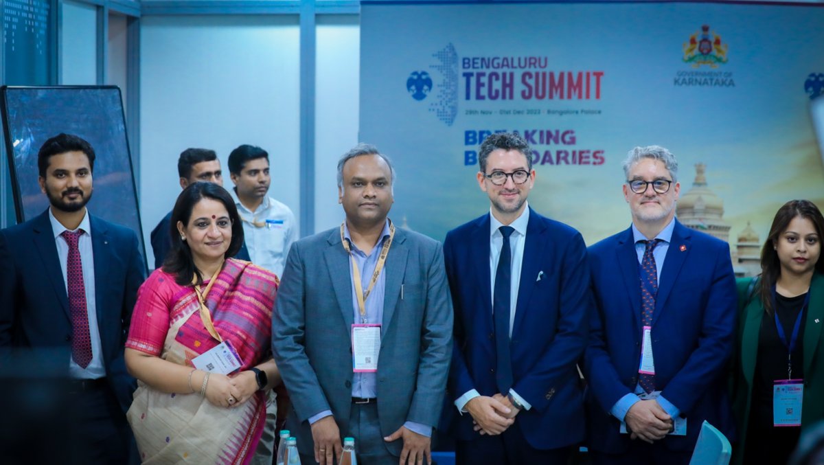 Mr.@JonasBrunschwig, Consul General of @swissnexindia , met with Hon’ble Minister @PriyankKharge on November 30th at #BTS2023. @DrCaur @PPavanram @blrtechsummit @Startup_Kar