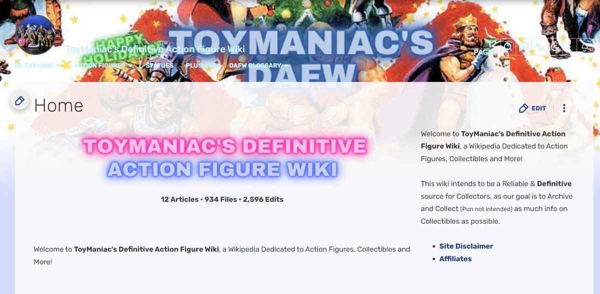 ToyManiacReal's tweet photo. The Wiki has just got a Site-wide Makeover, done Specially for Christmas!
I've posted pics of the banners months ago, but now They're officially in use!
Check out the Site's New look down below!
https://t.co/sZBDxkanX6
#ToyManiac #ToyManiacsDAFW #Fandom #Fandomwiki https://t.co/MbkTPTmdoO