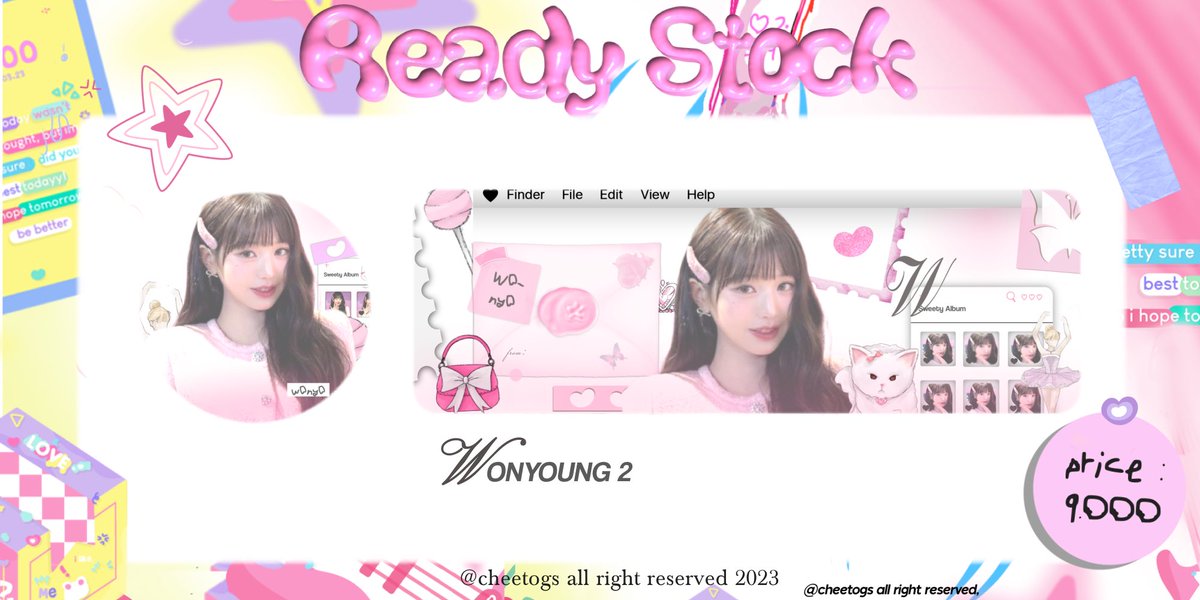 every rt are very appreciated 

hello there! acaa ada layout ready wonyoung wony hanni foto terbaru pricenya ada di pict, udah free re-text and bisa langsung di take to my dm or tele yaa! i accept by request too! see ya <3

[ #zonauang ] 🎀