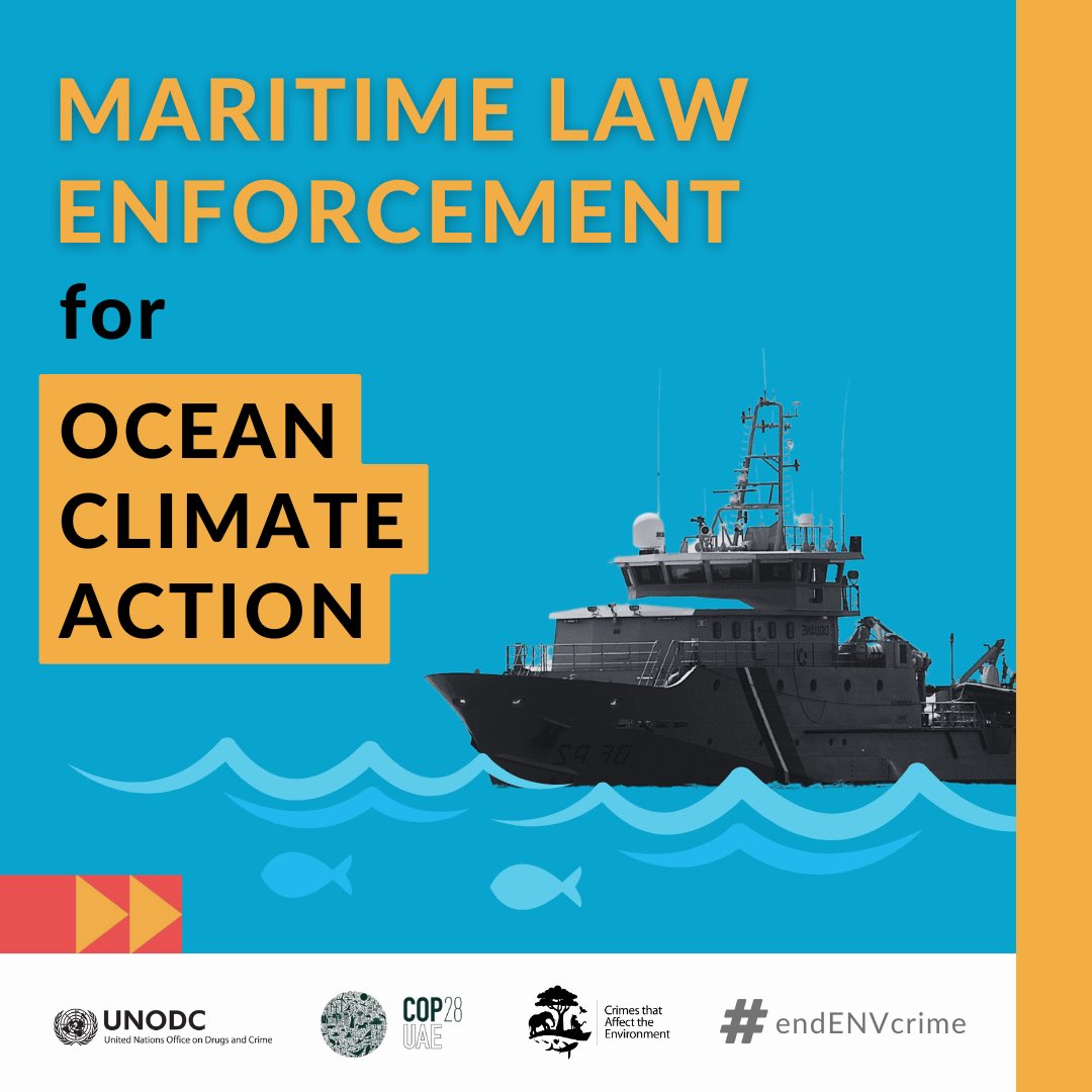 Marine pollution incl. illegal bilge water dumping, toxic waste disposal or #crimesinfisheries prevent marine ecosystems from mitigating climate change.

Let’s #endENVcrime to ensure carbon sequestration and resilience against extreme weather events. #COP28 
@COP28_UAE @UNODC