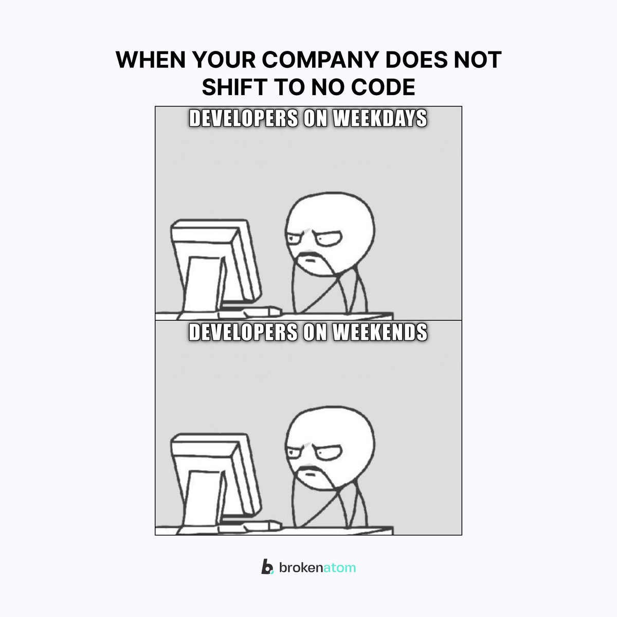 brokenatom_io's tweet image. Breaking free from the endless grind! 🚀 Shift to the #NoCode revolution with Brokenatom 💯 and reclaim your weekends. Developers, it&apos;s time to code less, create more! 💻🔧 Share this with your developer friends and let them join the #Brokenatom #NoCodeLife movement! 🌐✨