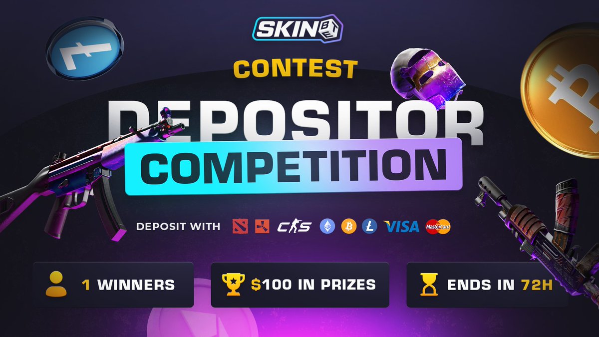💰 Depositor Contest 💰 ♠️ $100 prize pool 1 winner ✅RT + Follow ✅Post proof of deposit (check your deposit history) ✅Deposit at least $15 credits in total in the next 72H after this post creation with any of our deposit methods 🔁Two random RT will get $10!🔁