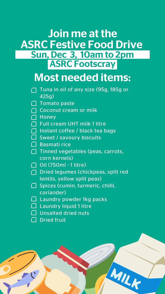 Please join me at <a href="/ASRC1/">ASRC</a> in Footscray on Sunday 3 Dec with your donation. I will be there from 10 to about noon/1pm. Every contribution helps to create a happier holiday season for our new friends who may need a hand.
