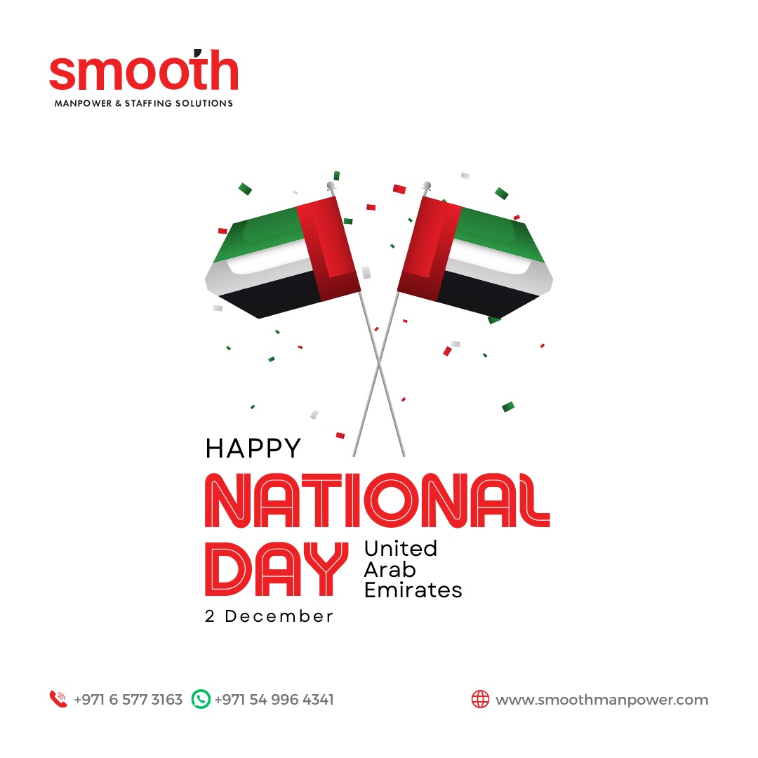 smooth_group's tweet image. Wishing the UAE a radiant National Day filled with unity, prosperity, and pride.

May the spirit of togetherness continue to guide our journey, as we celebrate the achievements that make our nation exceptional.

#UAENationalDay #UnityInCelebration