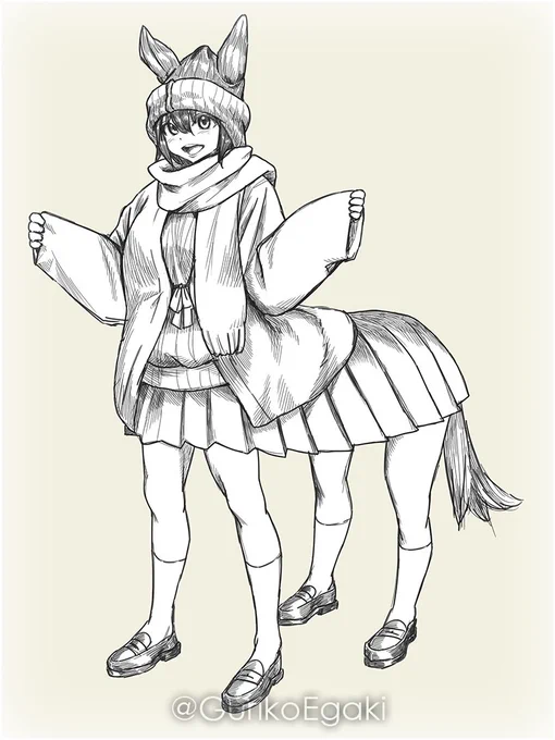 久々にオリジナル描いたね。ケンタウロスって性器丸出しっぽくて好き 