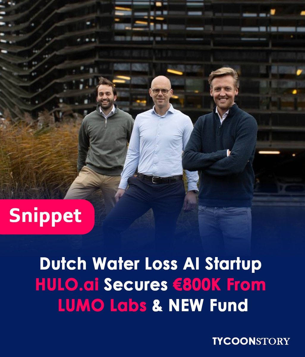 Dutch startup HULO. ai raises €800K to deploy AI in tackling large-scale drinking water losses
#leeuwarden #strategicpartners #research #physicalinfrastructure #waterdistribution #interventions #sustainablewater #Netherlands
#startup #waterloss #AI #watertechnology #waterleakage