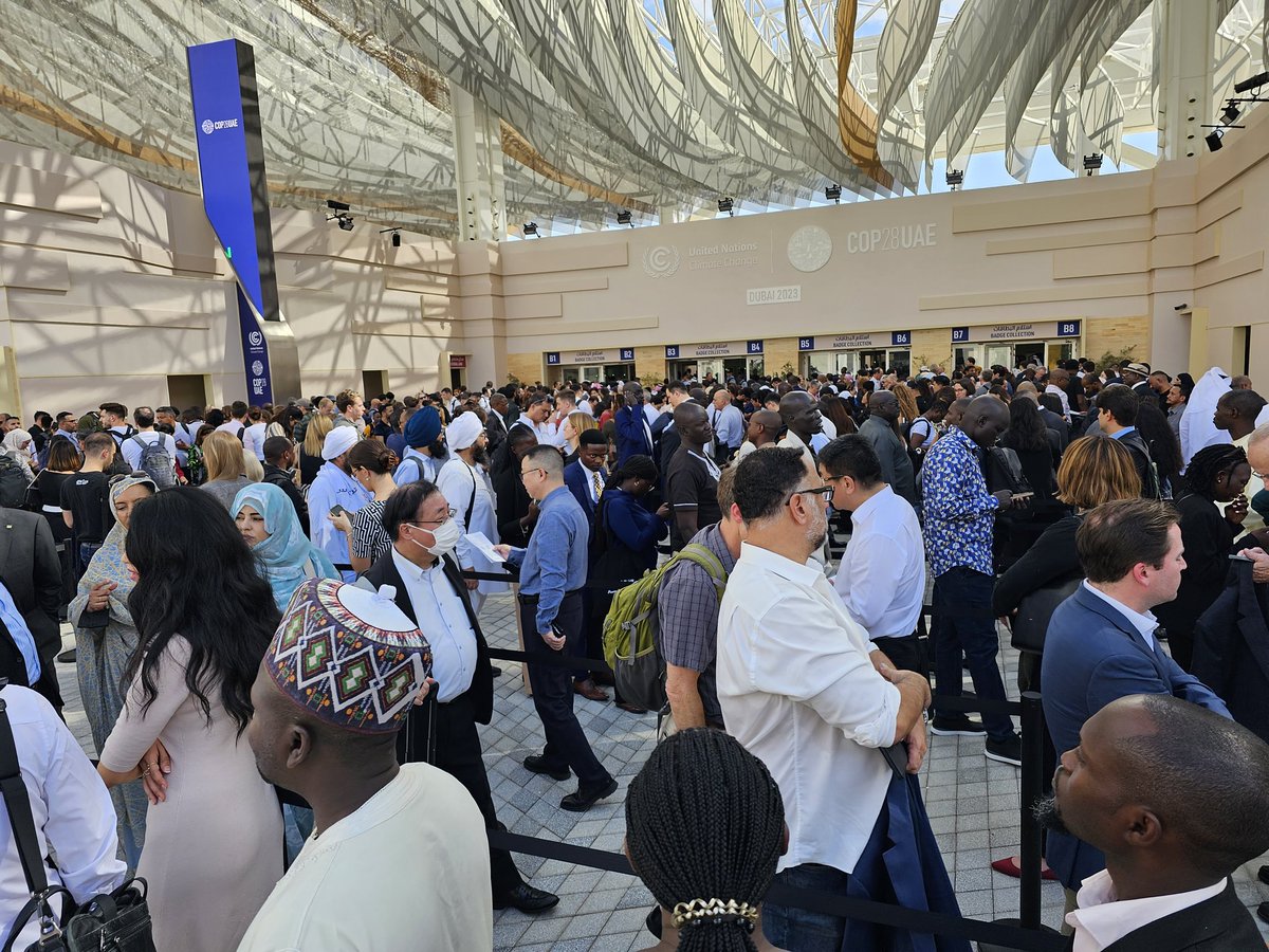 ccb_boulder's tweet photo. Access to #cop28 is challenging. Walking 4400 steps just to get to the first pavilion (~2 miles). Averaging 22,000 steps every day. Standing in lines for food for 10-40 minutes. Access like this really limits your ability to see as much as possible and participate fully in #cop28 https://t.co/QaJwyQrVIx