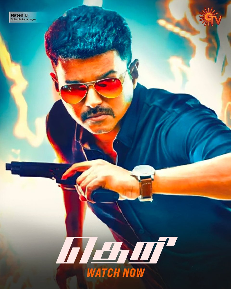 SunTV's tweet photo. Thotta Therikka Therikka 🔥🔥

THERI | WATCH NOW

#SunTV #Theri #TheriOnSunTV #ThalapathyVijay #SunDigital https://t.co/JrFmS3UyUk