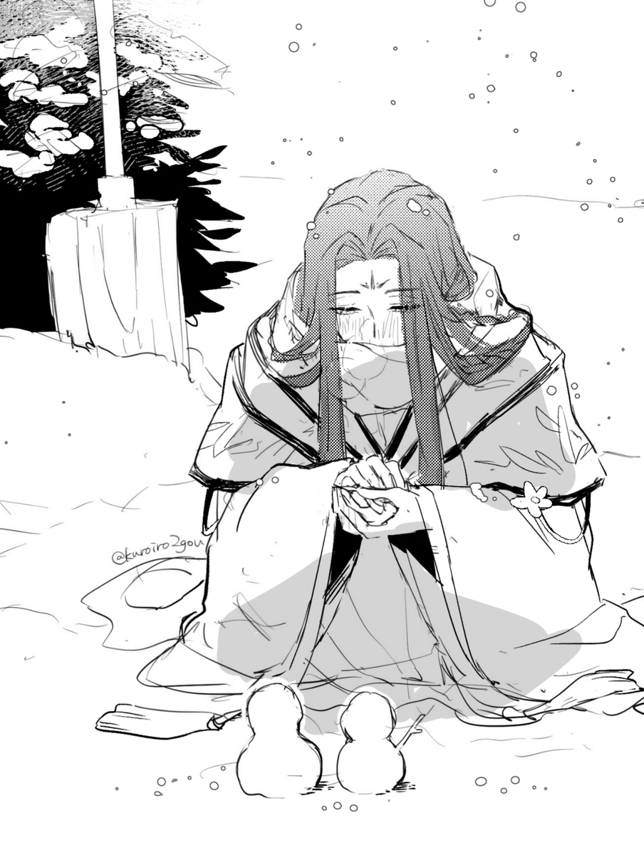 雪の日の鳳夷 