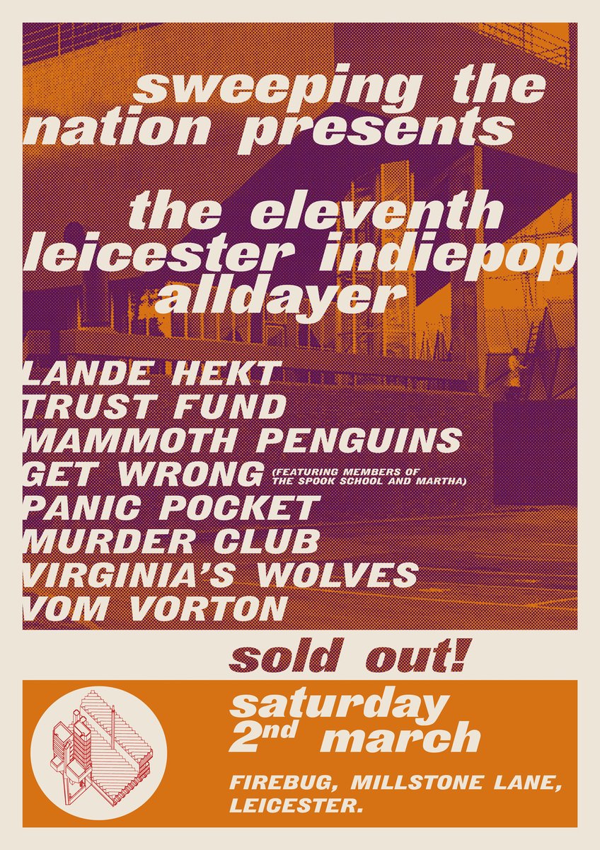 It's been nice not having to promote this every week, but for those who did get in in time, reminder that Leicester Indiepop Alldayer is three months away.
