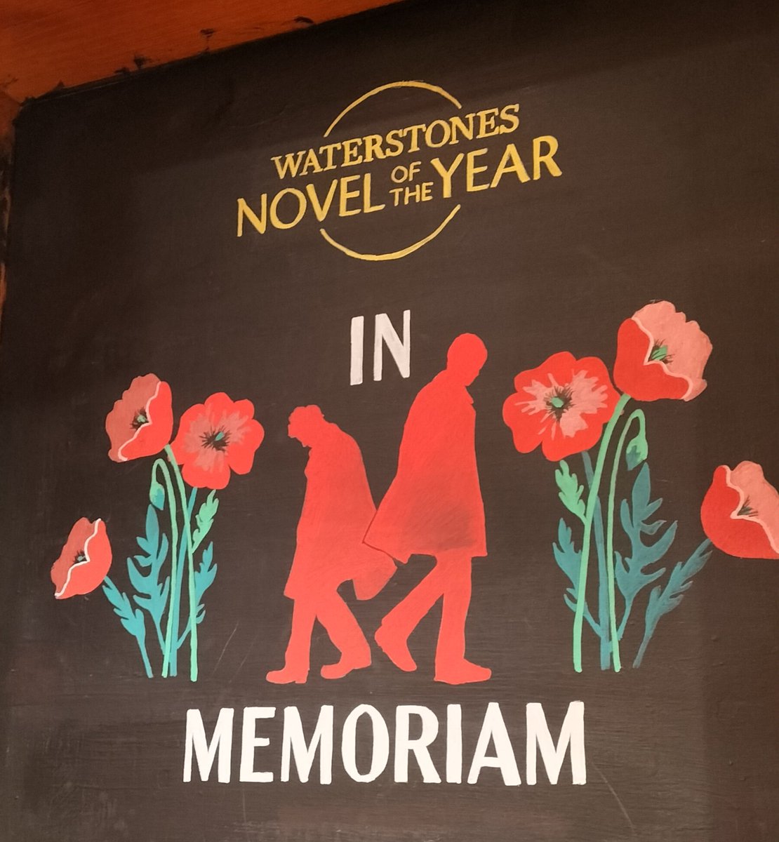 Our 'In Memoriam' chalkboard has been given a wee cheeky upgrade. Can you spot it? #bookoftheyear