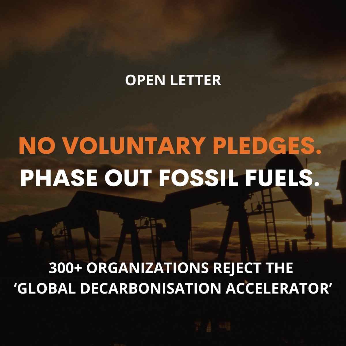 🚨BREAKING🚨 320+ organizations call on the #COP28 Presidency to show true leadership, abandon plans to coordinate greenwashed voluntary commitments from big oil, and #EndFossilFuels: priceofoil.org/over-300-orgs-…