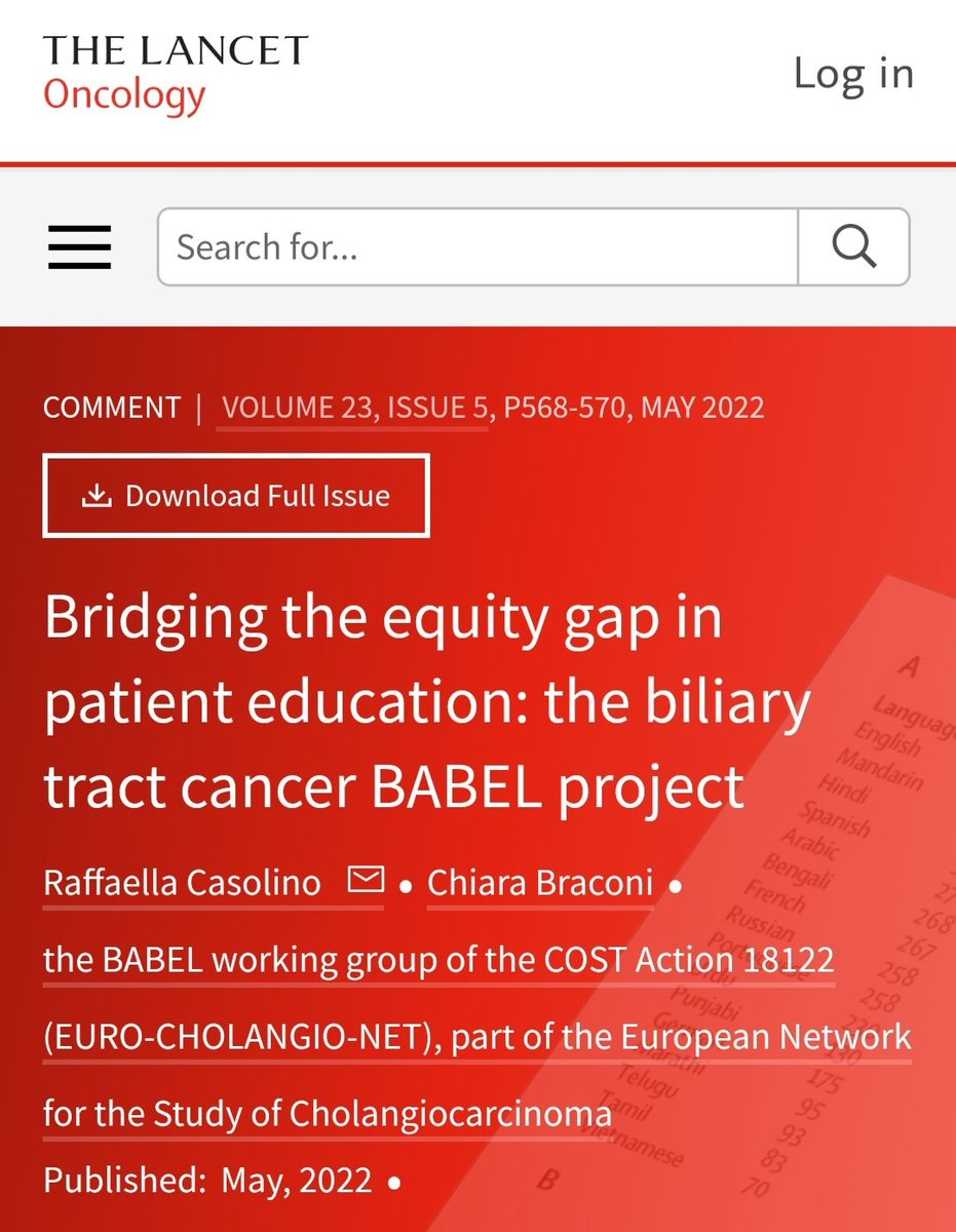 <a href="/pradeepbab/">Dr Venkata Pradeep babu Koyyala</a> <a href="/SirohiBhawna/">bhawna sirohi</a> <a href="/SirohiBhawna/">bhawna sirohi</a>, I worked with Venkata on a project and he was amazing! He coordinated 41 colleagues from India in the translation of patient information sheets for Biliary Cancers into 13 Indian languages. thelancet.com/journals/lanon…