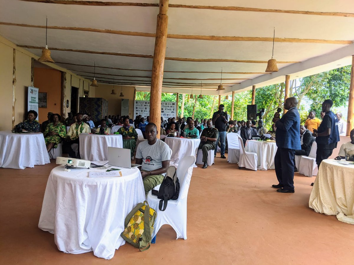 CTPHuganda's tweet photo. "All these years, Dr Gladys has been taking care of the gorillas which turned Buhoma from a village into a town council, &amp; which have created so many jobs for community members in lodges, hotels, etc. She deserves a clap". Mr. Basheija Moses, Mayor Buhoma Town Council.

#CTPHAt20 https://t.co/m8AA7EE4cX
