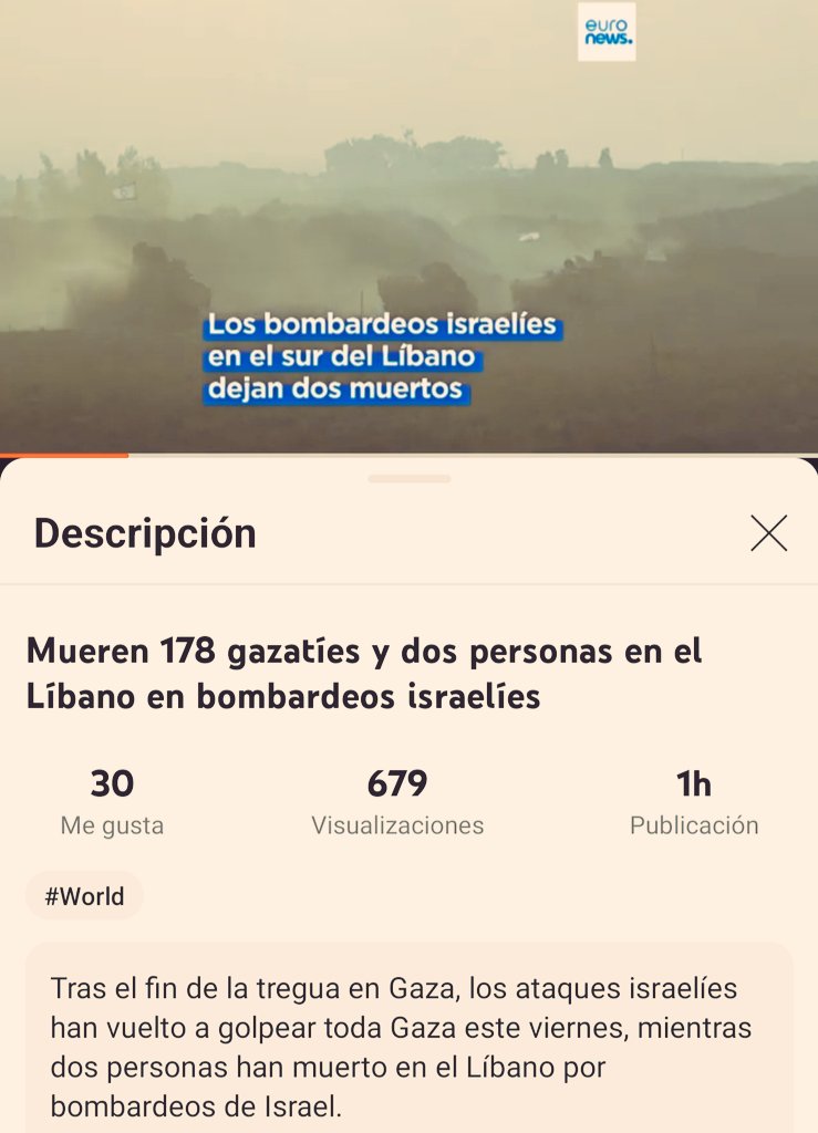 🔴 #Gaza
#GazaGenocide 

 • Para EuroNews los gazaties no son personas...