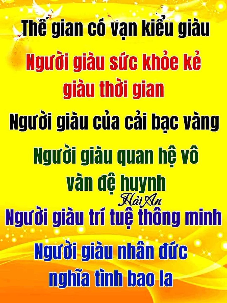 Các bác Giàu kiểu nào vậy ????