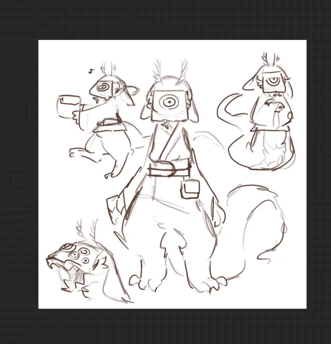 サブ垢のらくがきキャラ練りなど   #異体の獣たち
