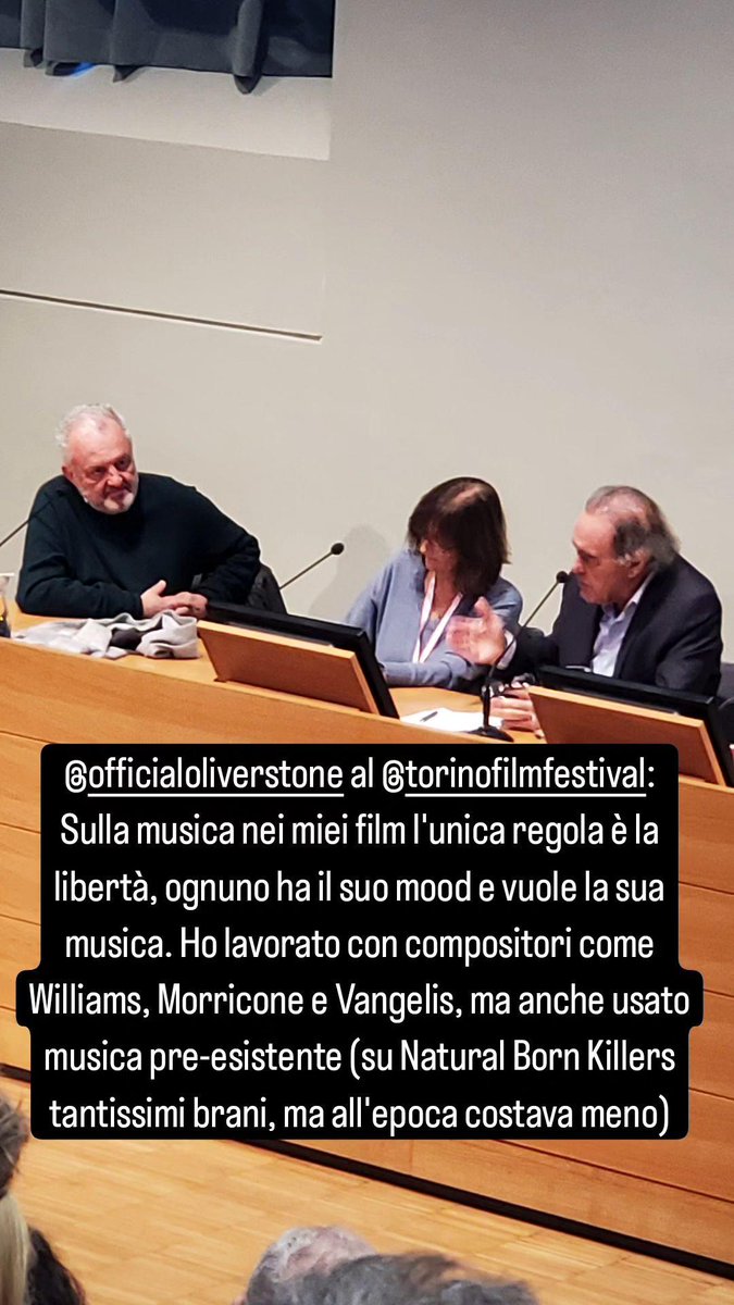 sebapucc's tweet photo. Oliver Stone al @torinofilmfest: ancora molto ossessionato dagli insabbiamenti su JFK, dal ruolo della CIA ovunque (anche nella guerra in Ucraina), ma non solo.
#TFF41 https://t.co/chLbZeccK0