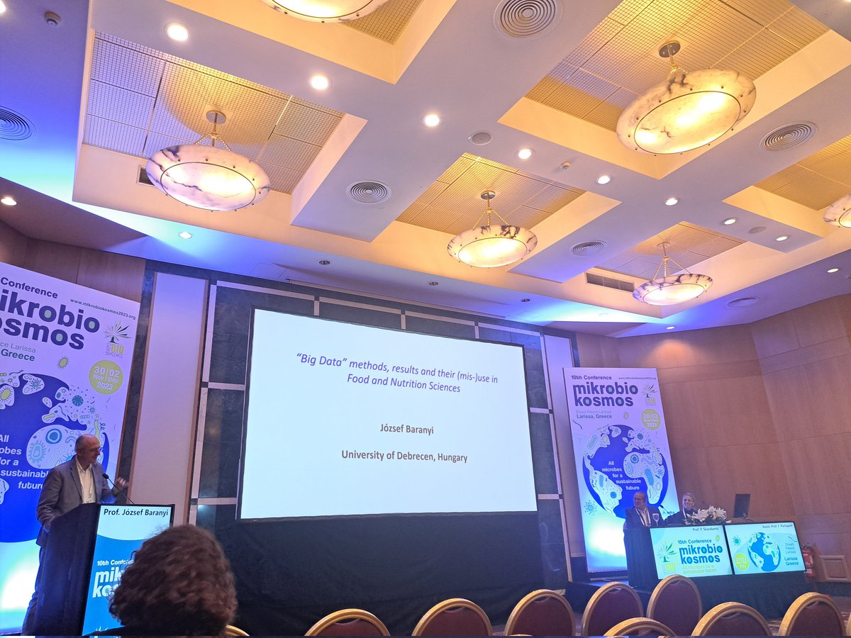 aga_dou's tweet photo. Professor Jozsef Baranyi , the final plenary speaker of @mikrobiokosmos ! Great pleasure to hear him speaking for his contribution in food microbiology - predictive modeling and more... https://t.co/3iD90DJAty