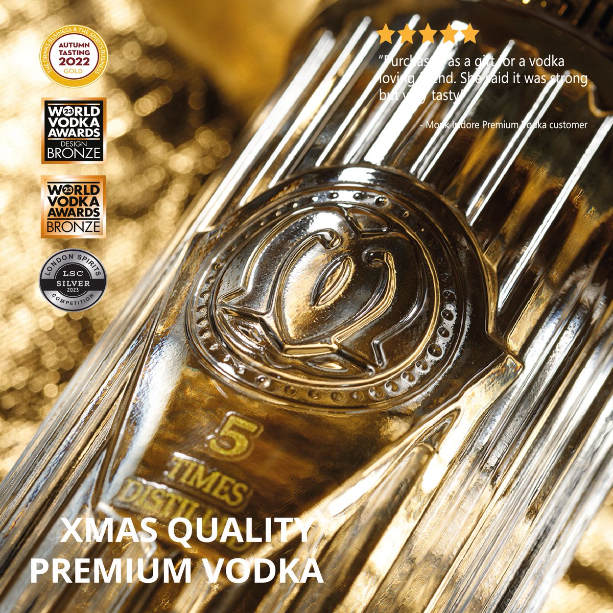 Looking for the perfect gift to share the Christmas spirit? Monk Isidore Premium Vodka is the answer. With its beautifully designed bottle and smooth, velvety taste, it's a gift that reflects thoughtfulness and sophistication. 🎁🎁🎁