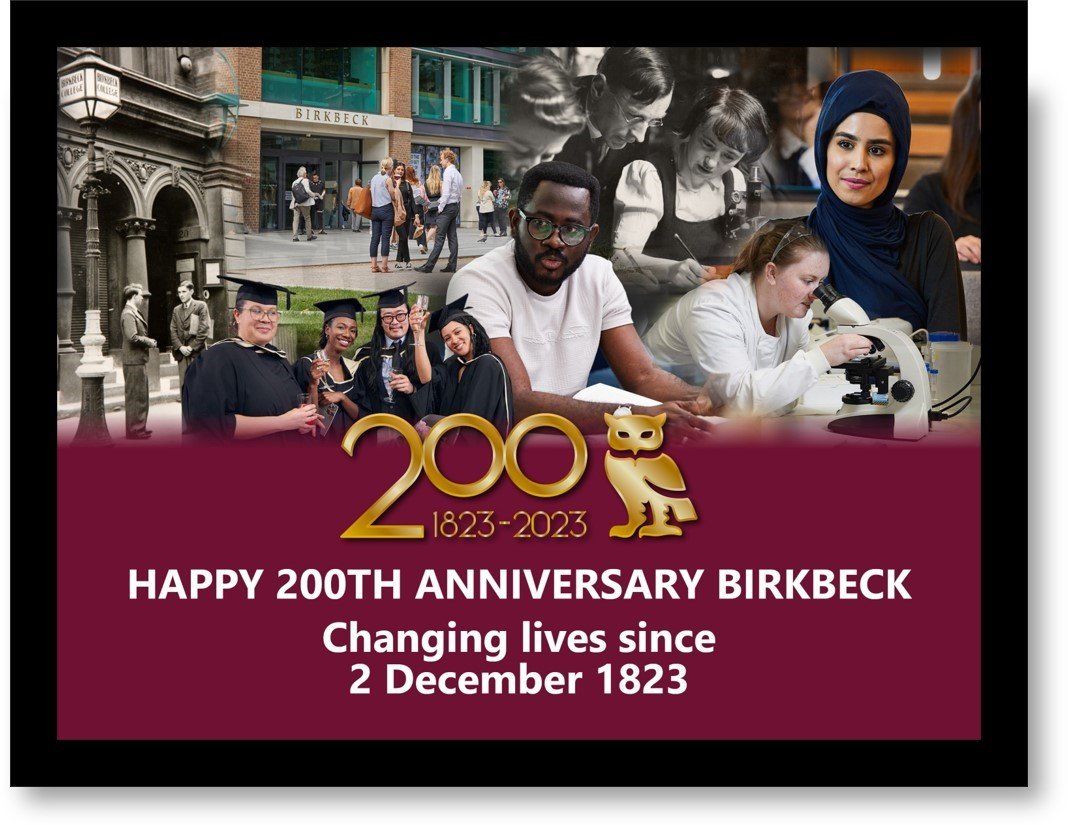 On this day in 1823 the London Mechanics’ Institute, which later went on to become Birkbeck University, was founded.

Happy 200th Anniversary Birkbeck.

Changing lives since 2 December 1823. 

Read more: bit.ly/3N68NyT #Birkbeck200