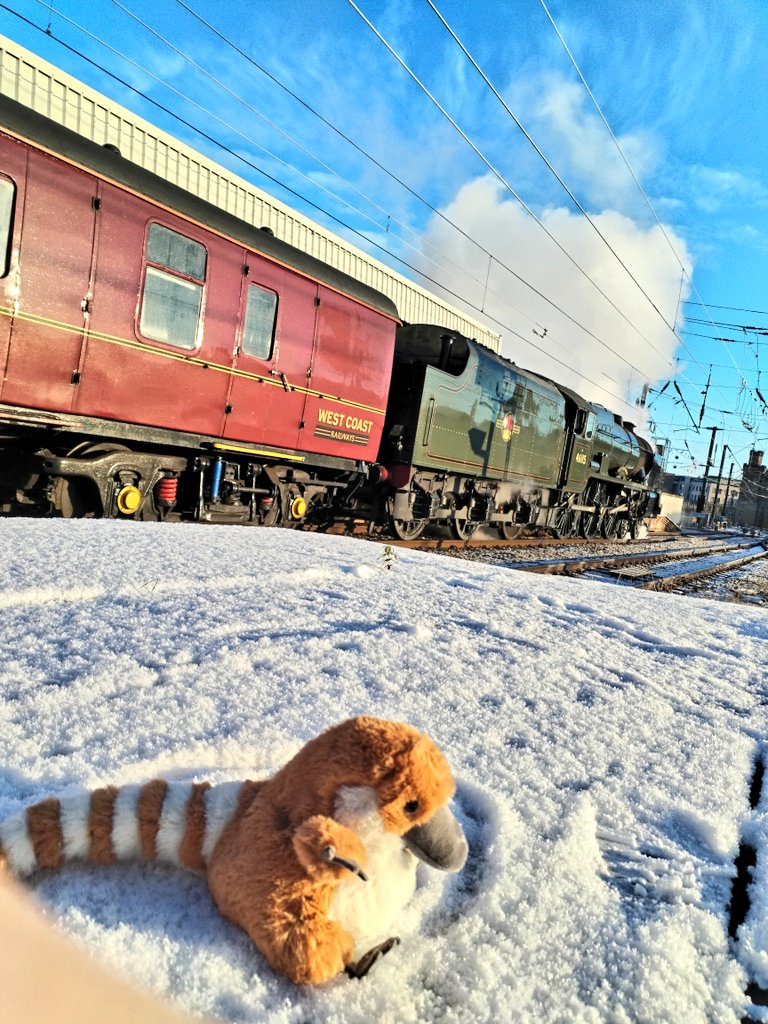 His first locomotive sighting