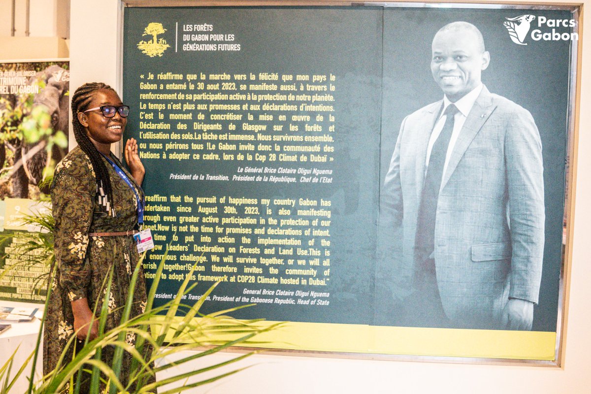 🌍Le SE <a href="/OmerNtougou/">Omer Ntougou</a> <a href="/Parcs_Gabon/">Agence Nationale des Parcs Nationaux</a> et sa délégation sont présents à la 28e #COP28 à #Dubai . Nous avons ouvert nos activités par notre 1er #SideEvent qui a porté sur le : Suivi de la biodiversité à travers le réseau des aires protégées, présenté par le CS <a href="/StephanNtie/">Stephan Ntie</a> #ANPN