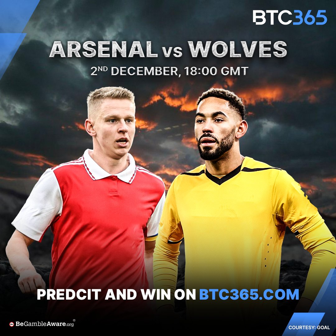 BTC365OFFICIAL's tweet photo. #MatchdayTrivia ๐ Arsenal have won their last 4โฃ Premier League games vs Wolves ๐ก
Can they keep the streak going? Predict here https://t.co/v7viFwkCJV and win BIG ๐ฏ
#btc365 #epl #premierleague #arsenal #wolves https://t.co/qSkAgbrGye